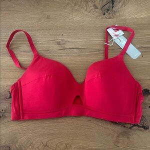 NWT Neiwai Ruby Red Soft Cup Convertible Lycra Bra Large 38A/38B #N212WU1122